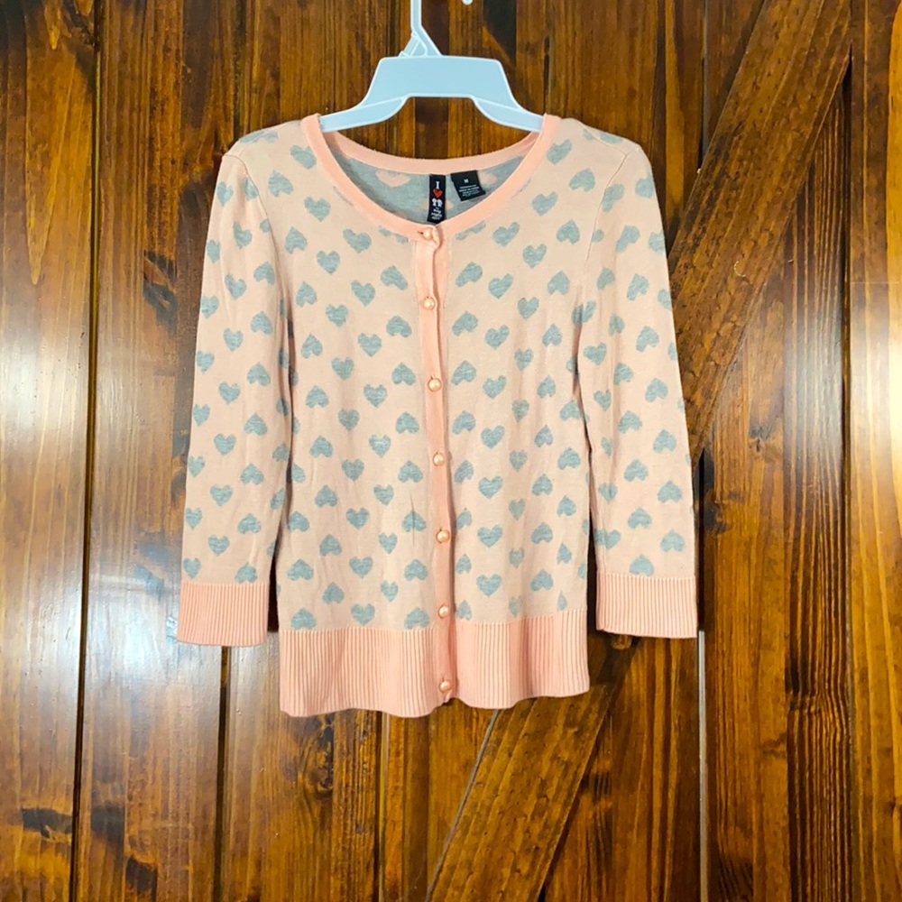 ADORABLE SOFT pink heart cardigan💕